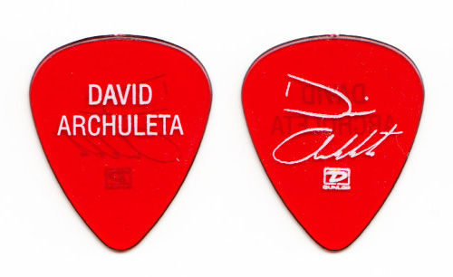 David Archuleta Clear Red Signature Guitar Pick - 2009 Tour