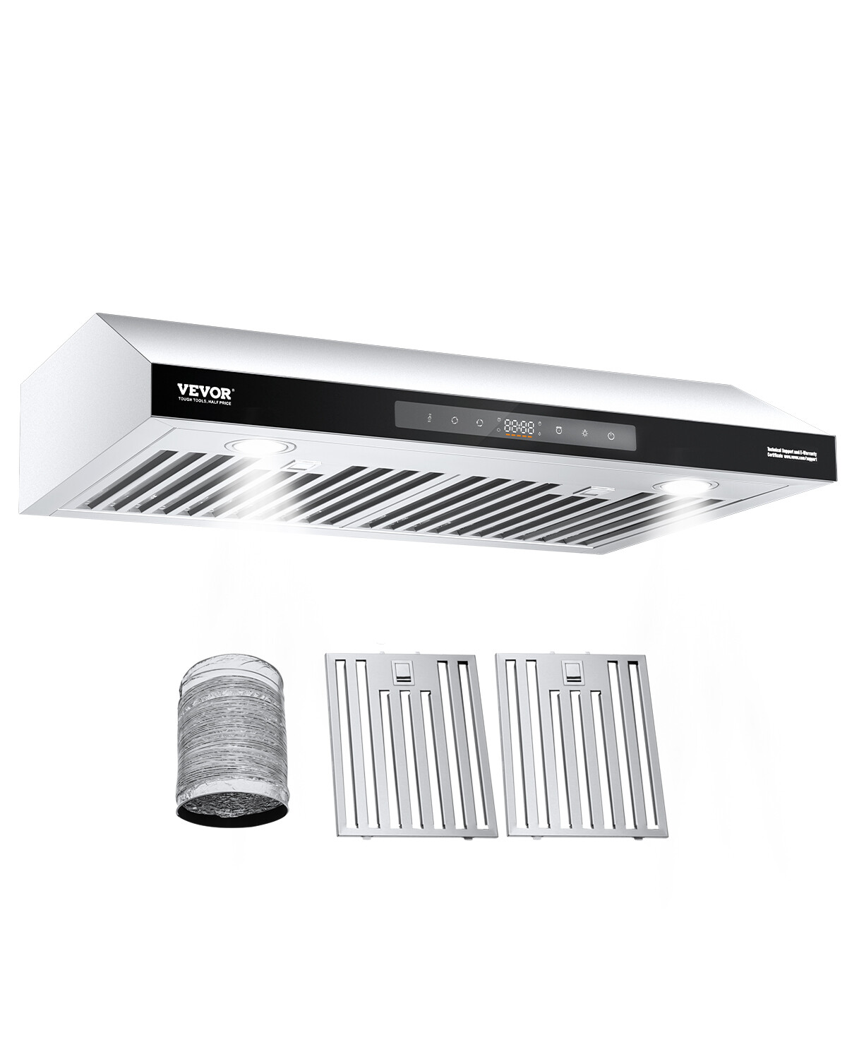VEVOR 30" Under Cabinet Range Hood Vent Hood 900CFM Gesture & Touch Control