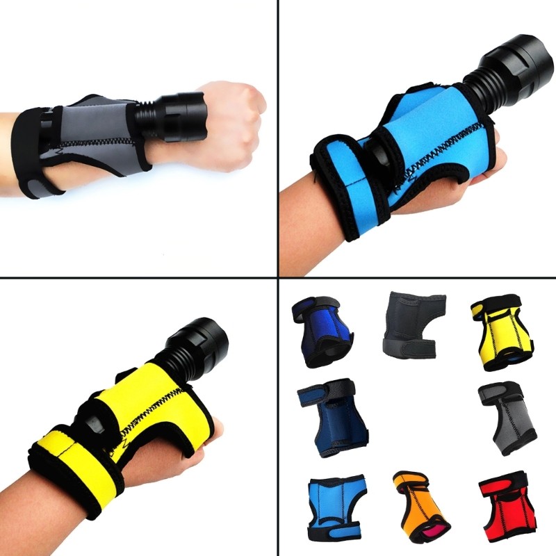 Underwater Scubas Diving LED Torch Hand Strap Diving Flashlight Wrist Strap