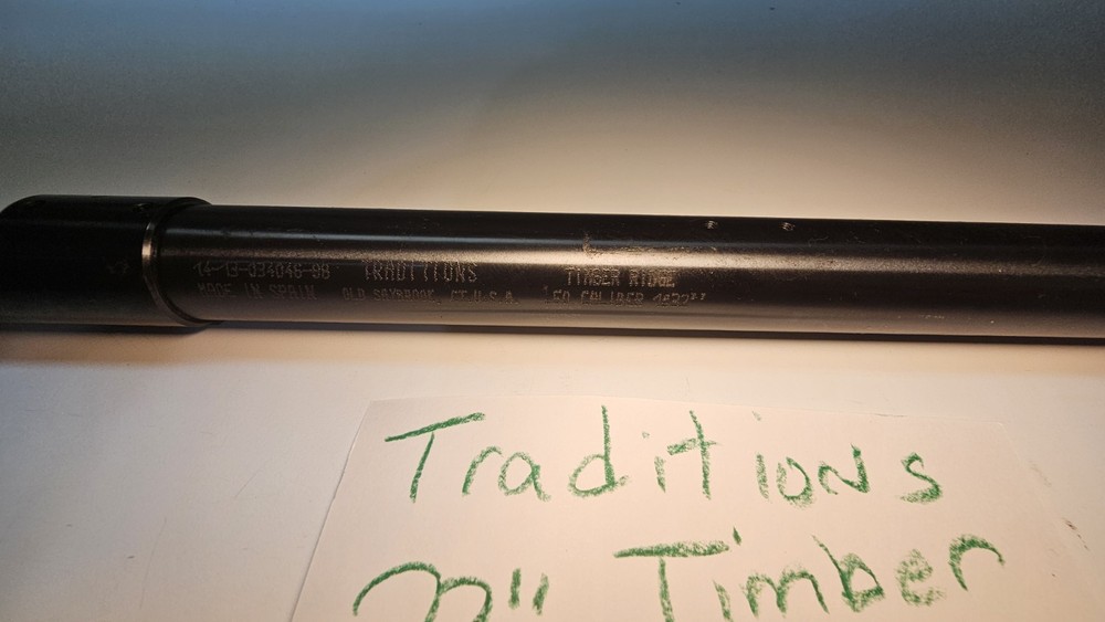 Traditions Timber Ridge Muzzleloader Rifle 23” Barrel Without Breech (C)