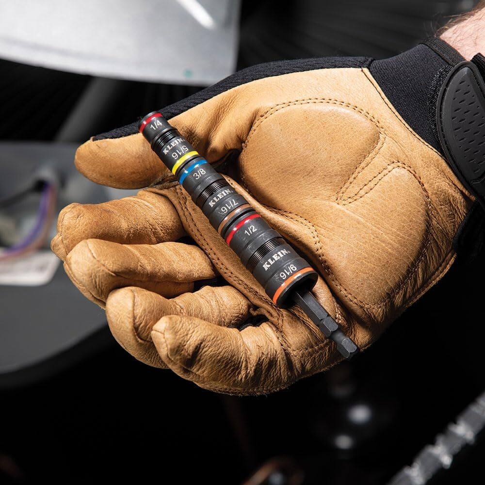 Klein Tools 7 in 1 Impact Flip Socket Set Multi Color Quick Connect Hex Driver