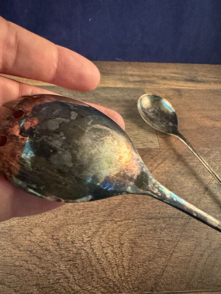 EPNS Silverplated Salad Server Set Plain Pattern Modern Design