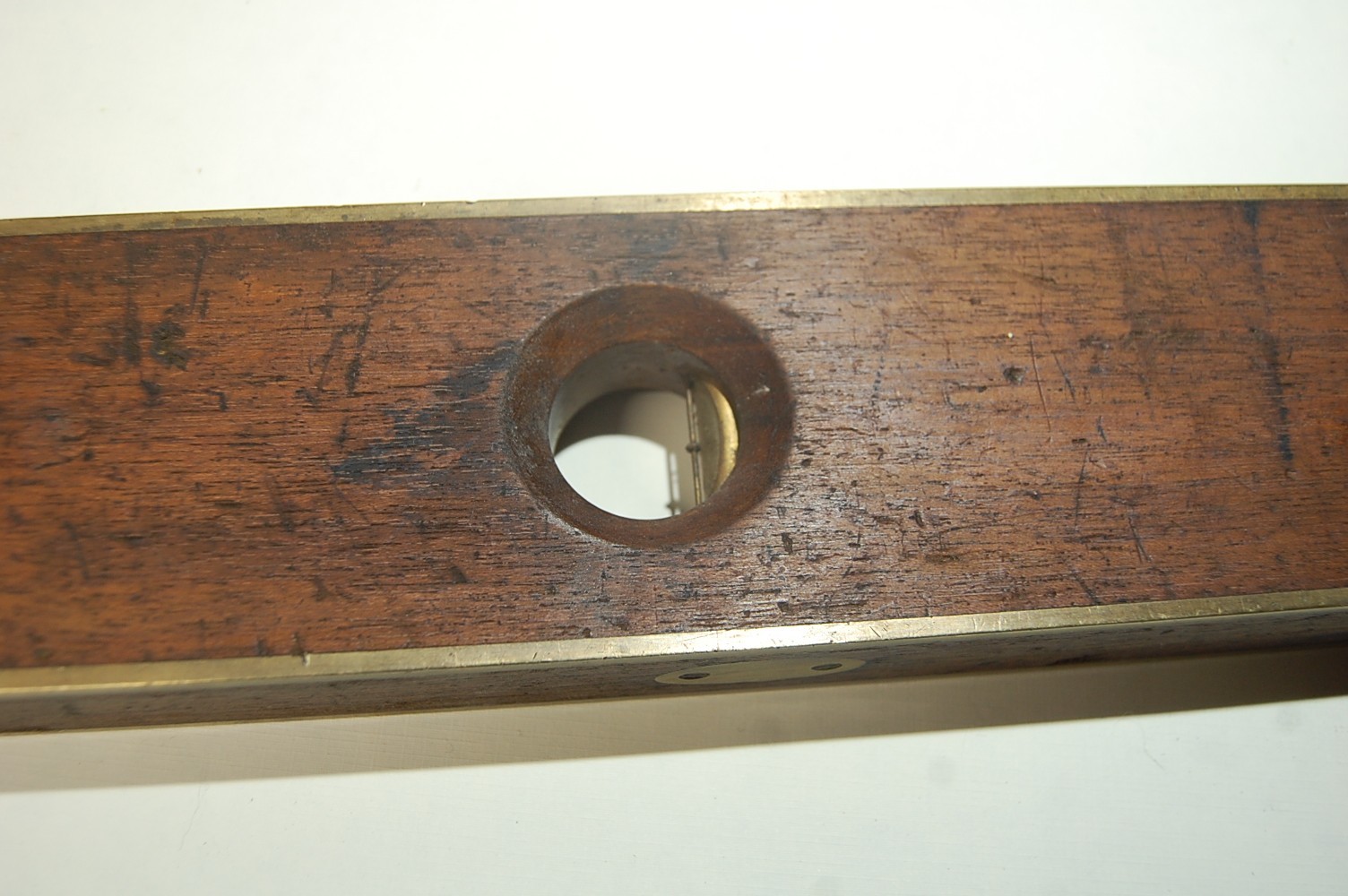 28” Mahogany & Brass Level Stratton Brothers Greenfield Mass. July 16, 1872 # 1