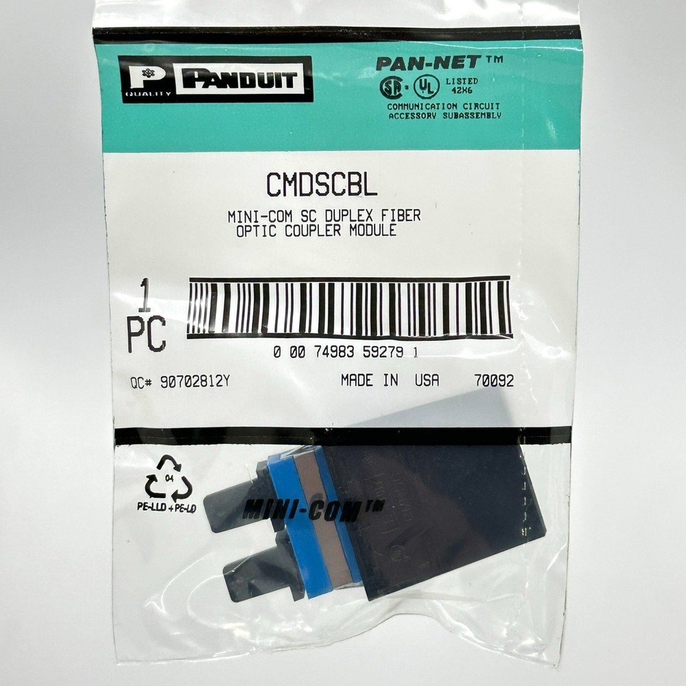 10 Panduit CMDSCBL Mini-Com SC Duplex Fiber Optic Coupler Module NEW FULL BOX