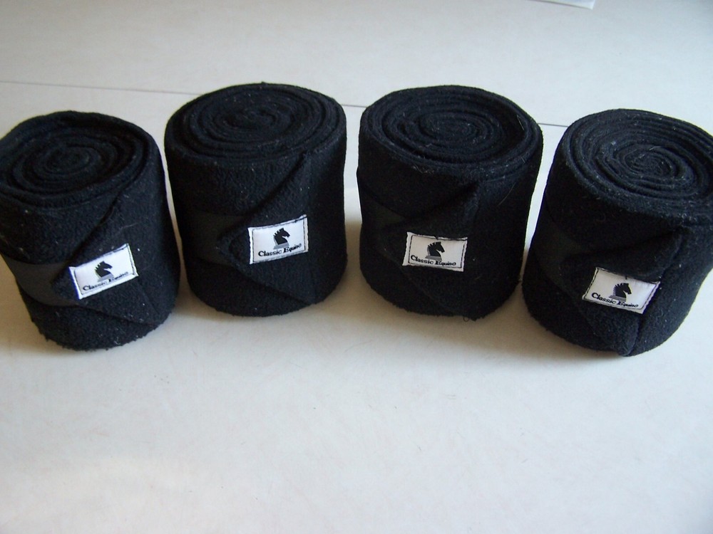 Classic Equine Polo Wraps Black
