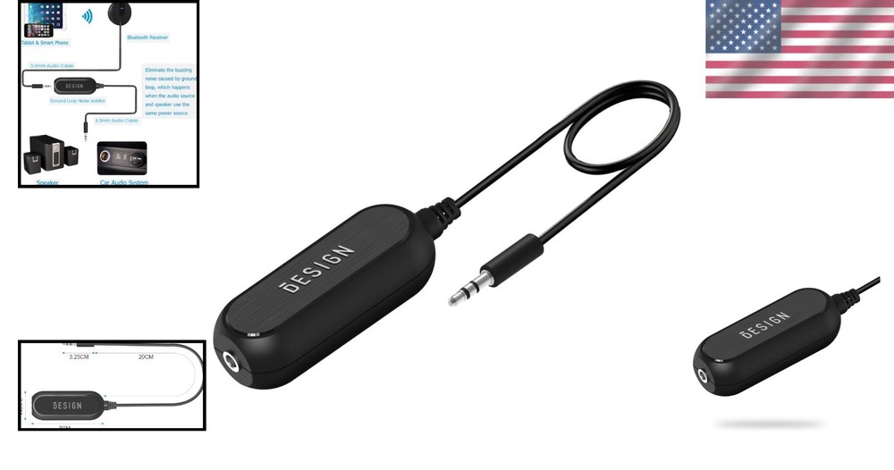 Mini Ground Loop Noise Isolator with 3.5mm Cable - Clear Audio Solution