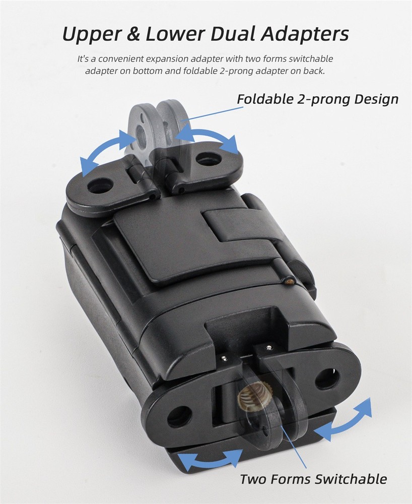 Foldable Expansion Dual Hooks Adapter Protective Case Brackets for DJI Pocket 3