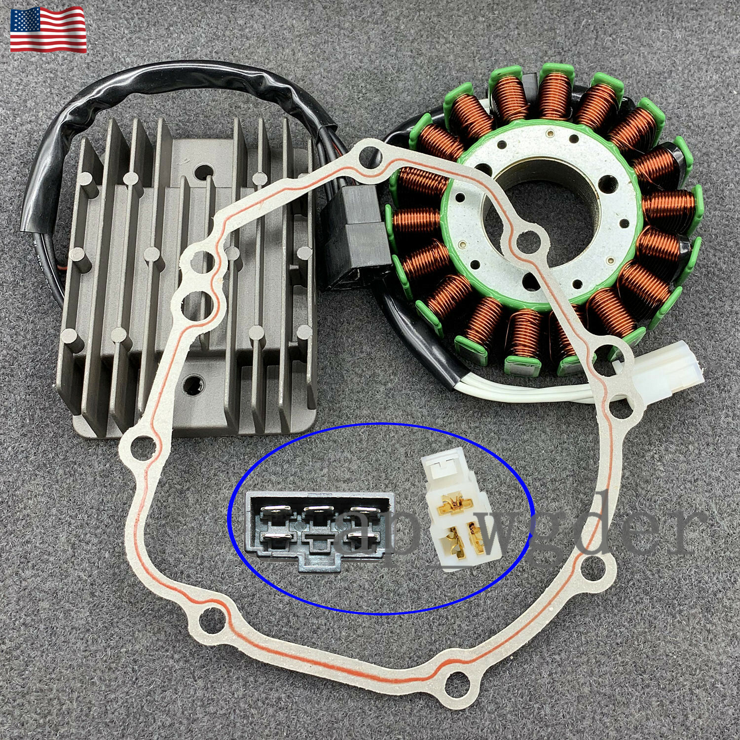 New Kit Stator + Regulator Rectifier + Gasket For Suzuki GSXR 600/750/1000 00-05