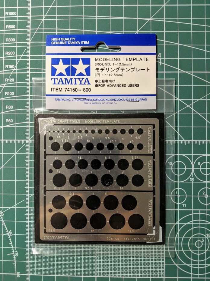 Tamiya MODELING TEMPLATE (ROUND, 1-12.5mm) 74150