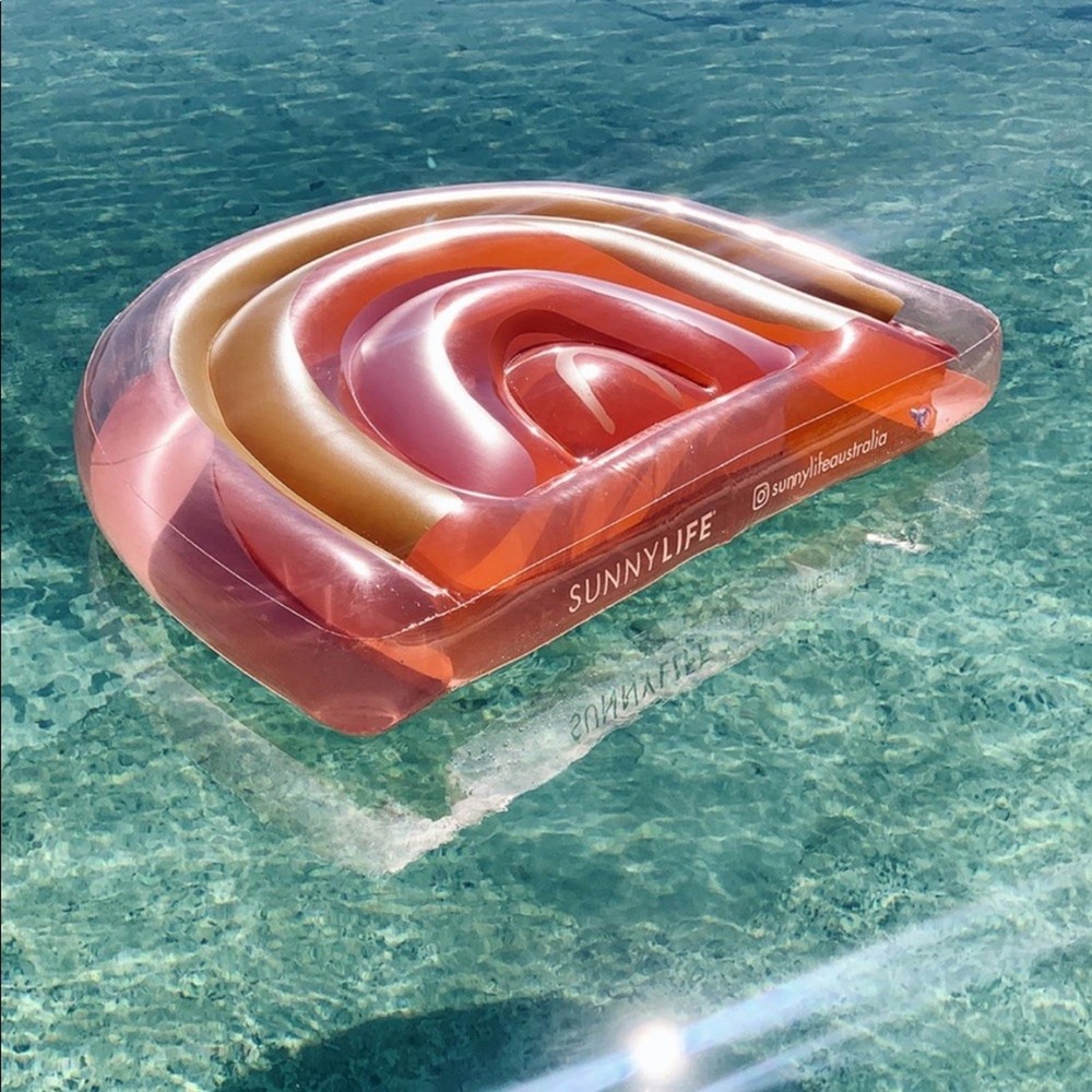 Sunnylife Inflatable Float Away Lie On Pool Float Rainbow Sealed NIB