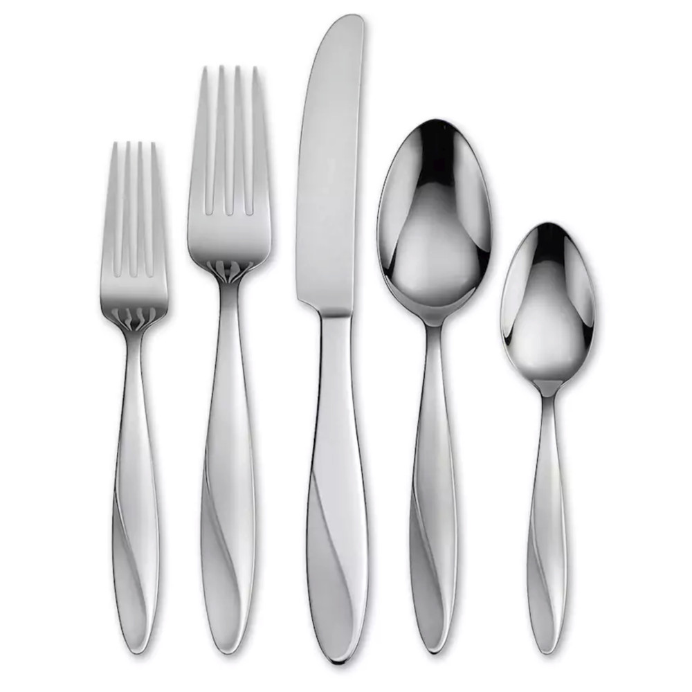 Oneida Java 84 Piece Service for 16 Flatware Set with 2 Storage Caddies