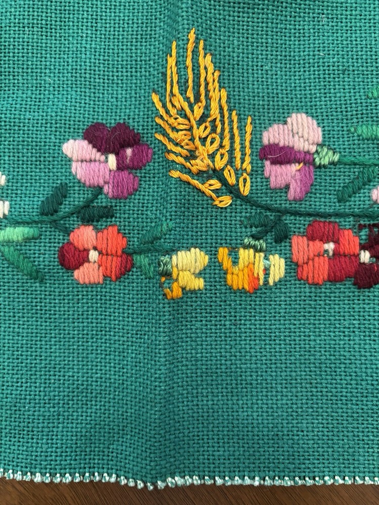 Vintage Needlepoint Table Linen Placemat