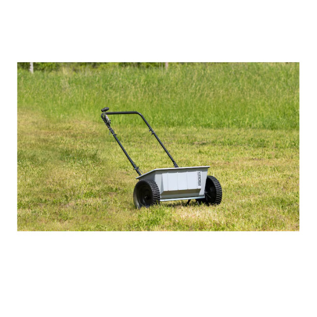 Yard Commander Drop Spreader 60-lb Capacity Compatible with Fertilizer, Seed