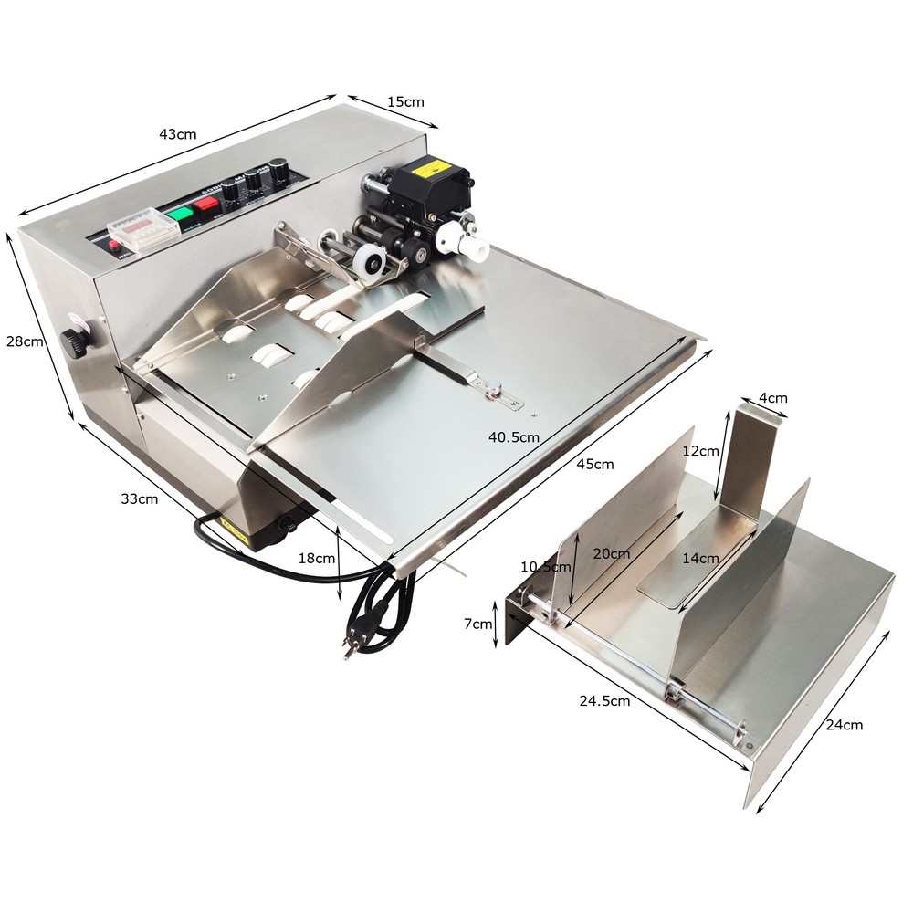MY-380F Plat Surface Dry Ink Coding Machine Print Date Label 110V