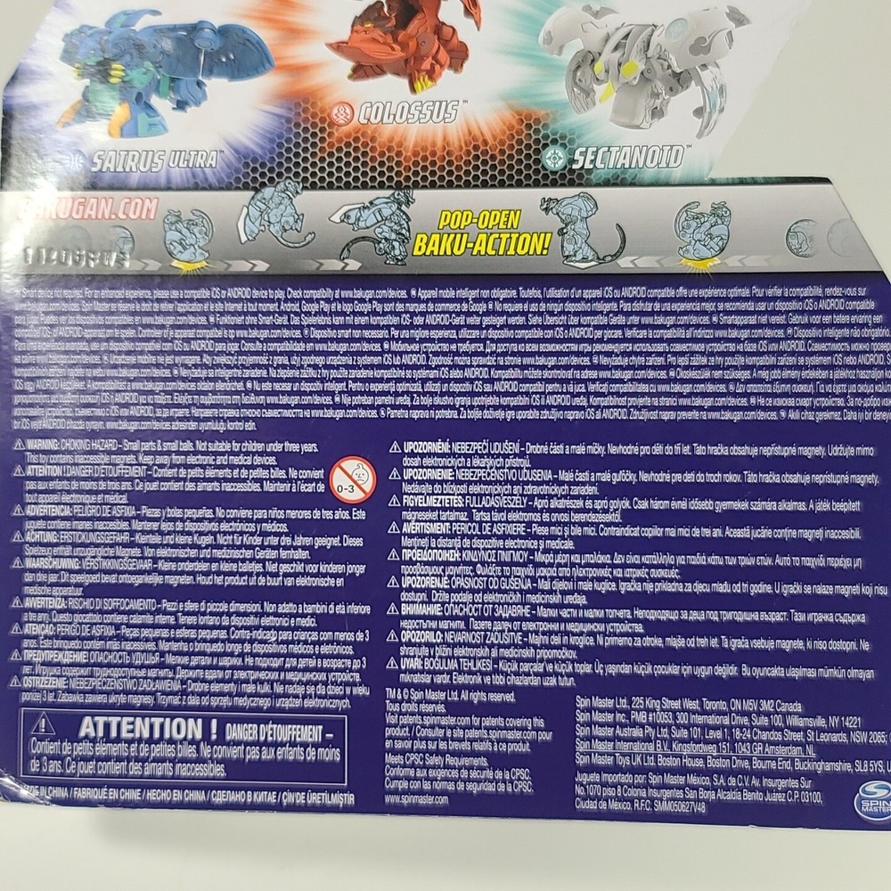 SpinMaster Bakugan Evolutions Sairus Ultra + Sectanoid & Colossus Starter Pack