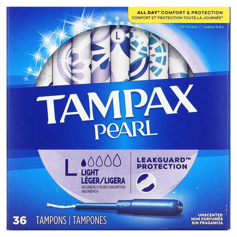 Pearl, Light, Unscented, 36 Tampons
