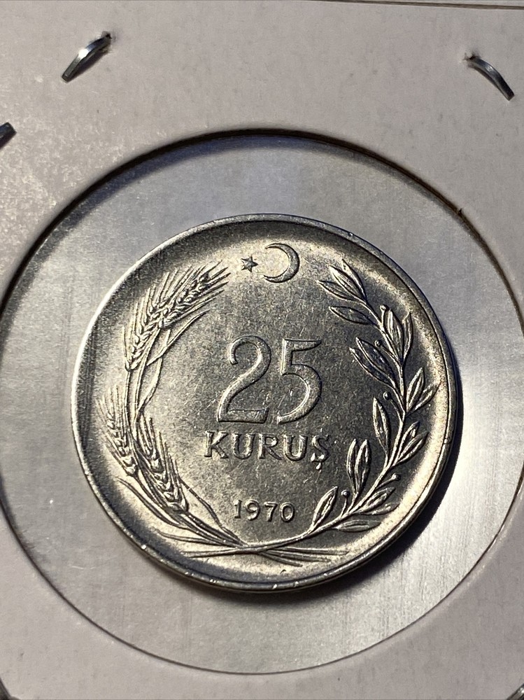 1970 Turkey 25 Kurus Coin B3