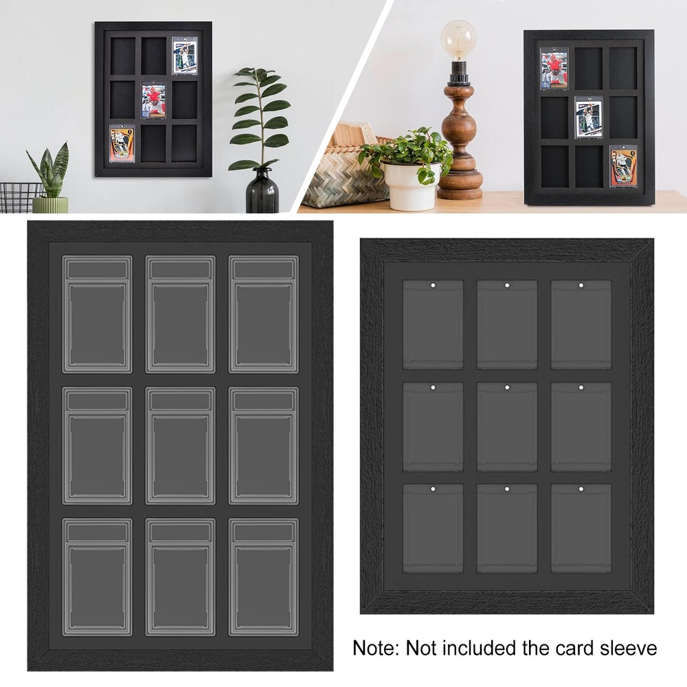 Trading Card Display Frame - Wall Mount Baseball Basketball Card Display Case