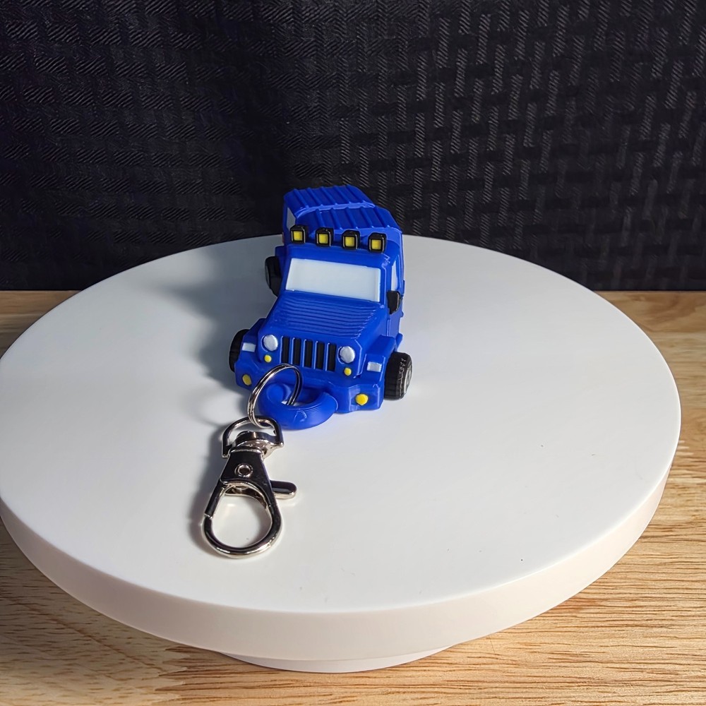 Jeep SUV Keychain / Zipper Pull, approx. 4" long, 3D Printed Items