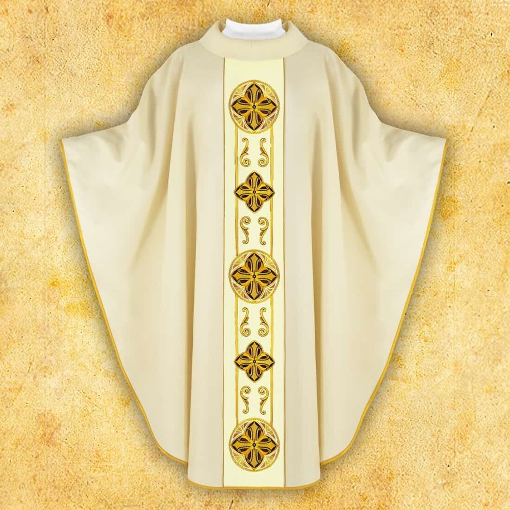 Chasuble embroidered ecru