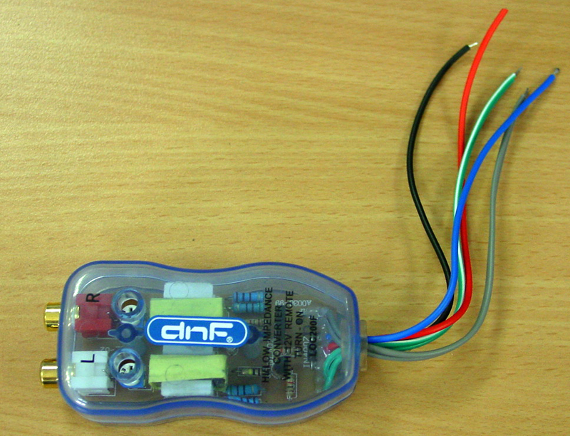 DNF HIGH-LOW LEVEL CONVERTER 2 CHANNEL RCA WITH 12V REMOTE WIRE - SHIPS TODAY!