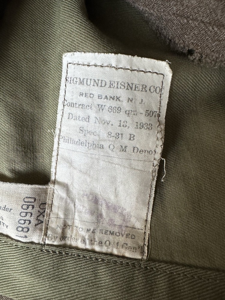 U.S. Pre-WW2 4 Pocket A Class Jacket 1933 Dated