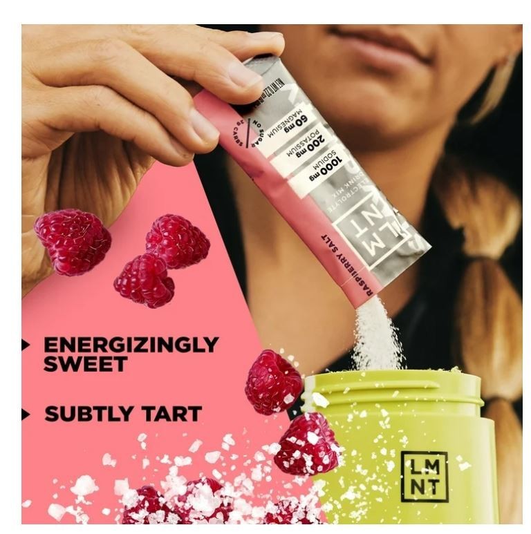 LMNT Zero Sugar Electrolyte Drink Mix - Raspberry - 6ct