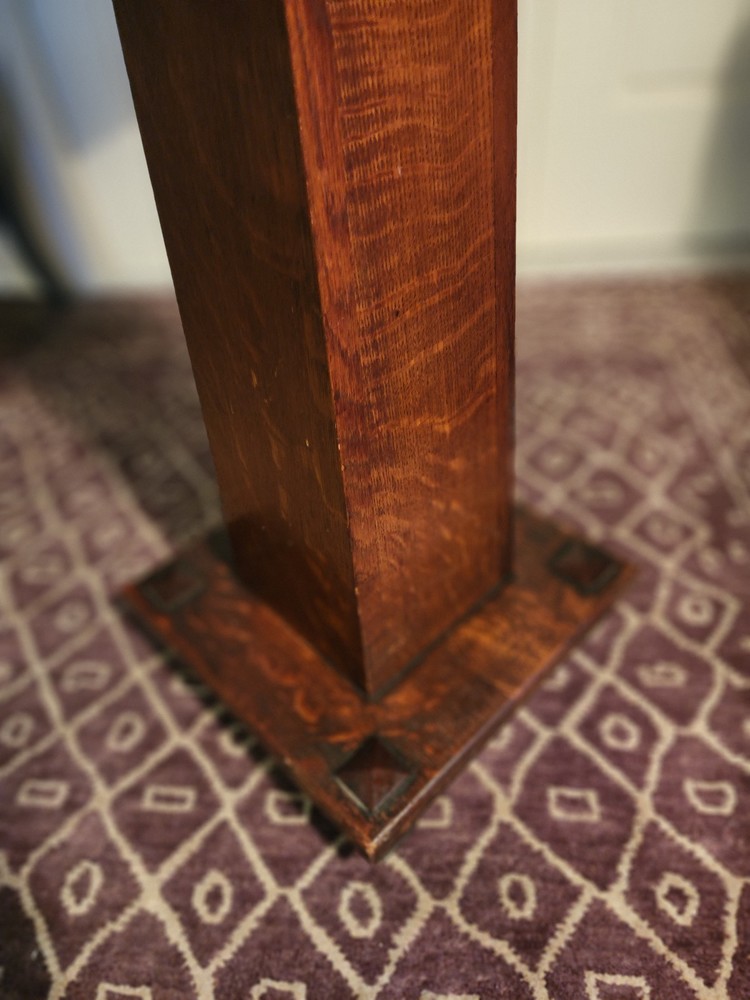 Stickley Brothers Square Oak Pedestal
