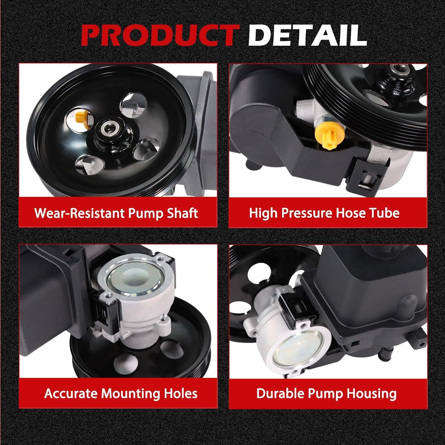 Power Steering Pump 20-65990 w/Pulley For 2002-2006 Trailblazer EXT & Envoy 4.2L