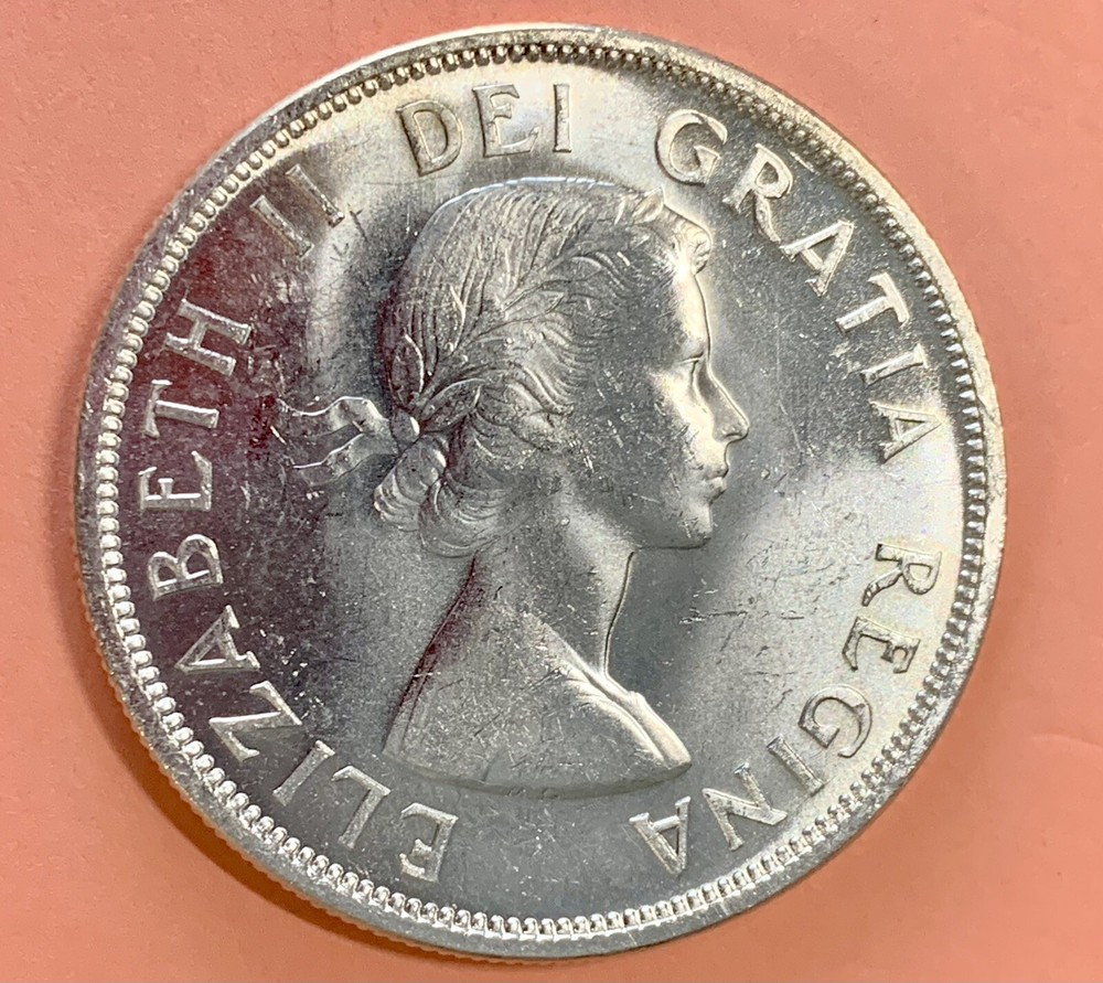 1958 CANADA Silver One DOLLAR, QE II, MS+++++++