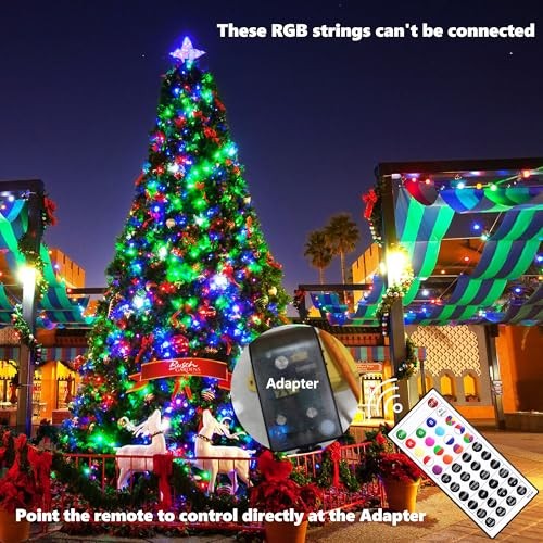 Easter String Lights Outdoor - 100FT 300LED RGB Pastel String Lights with
