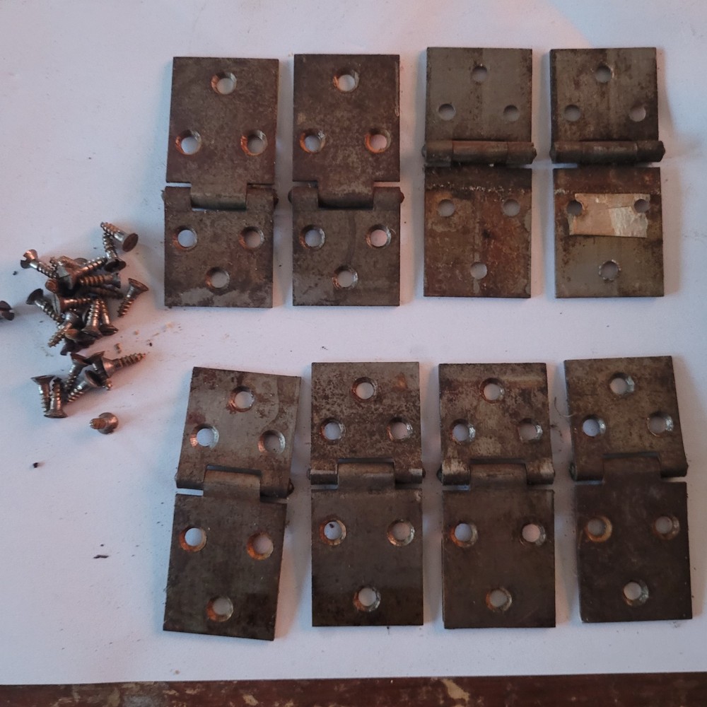 8 Matching Antique Reclaimed Hinges off a Drop Leaf Table
