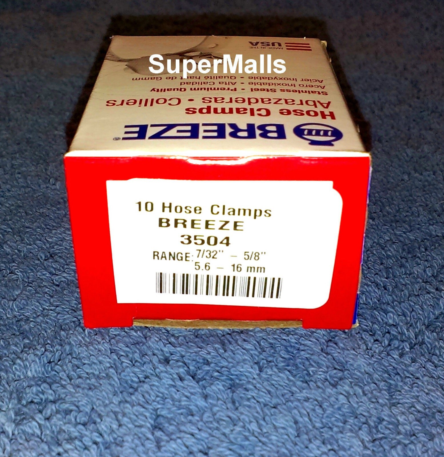 10 Clamps Breeze Stainless Steel Hose Clamp SAE Size 4 7/32 X 5/8" USA MADE