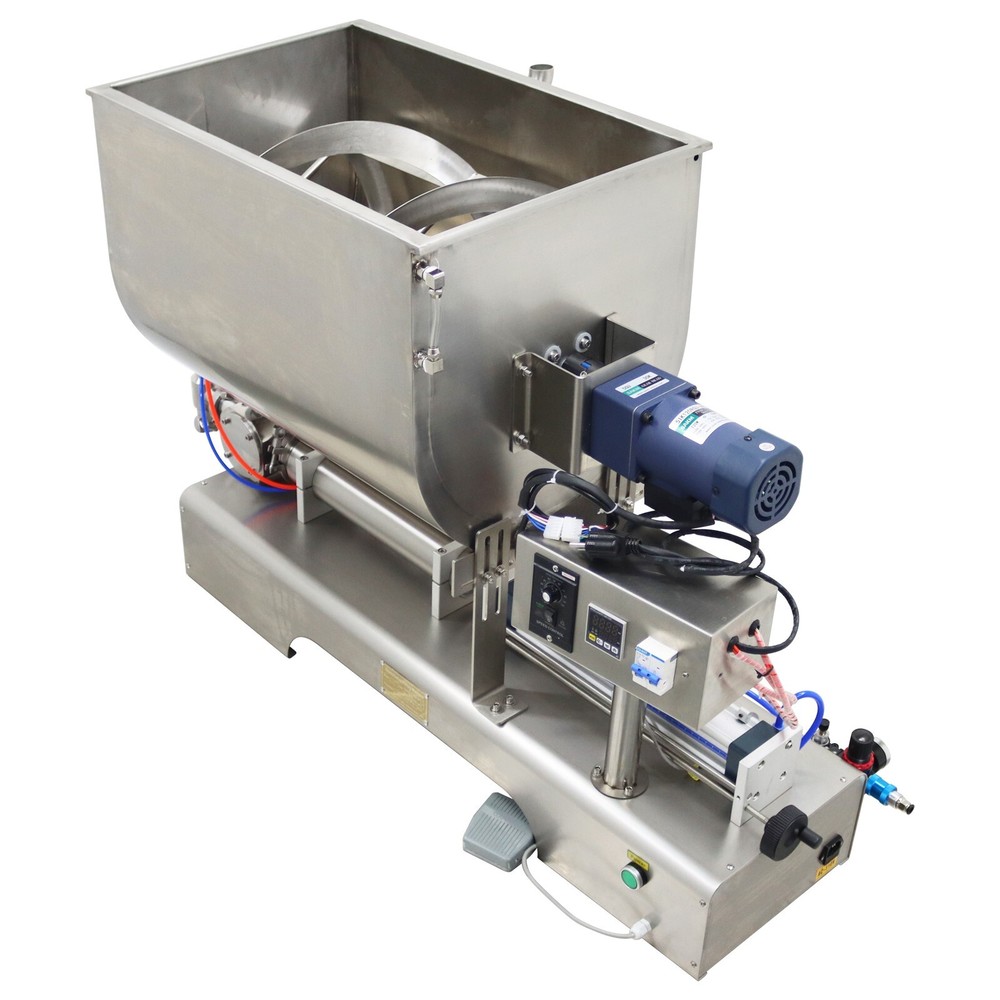 100-1000ML Paste Liquid Filling Machine with Mix And Heat Function 80L Hopper