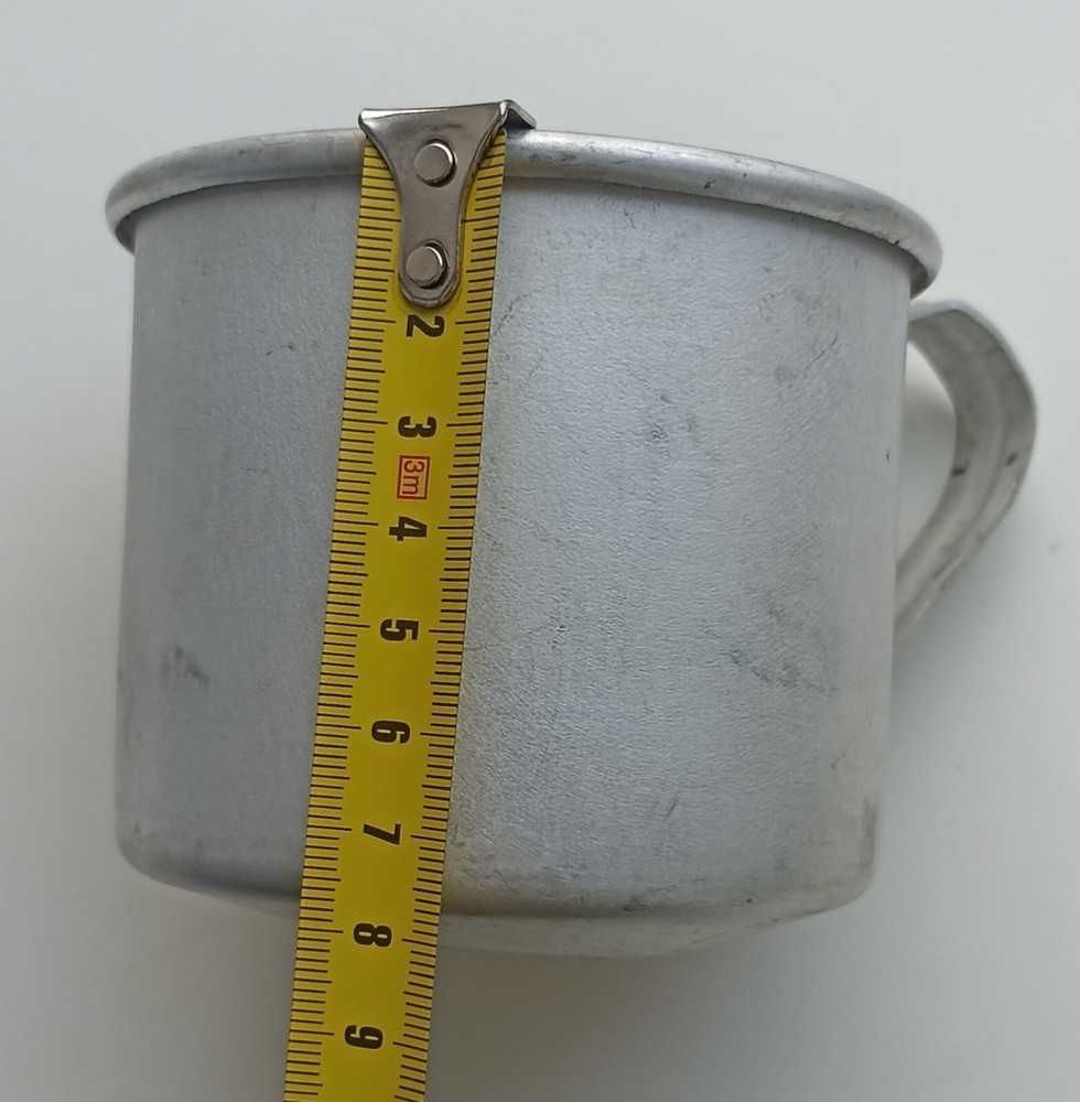 Military mug. With inscriptions.