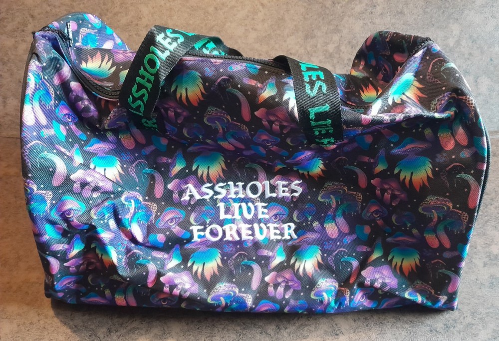 DUFFLE BAG BY A**HOLES LIVE FOREVER