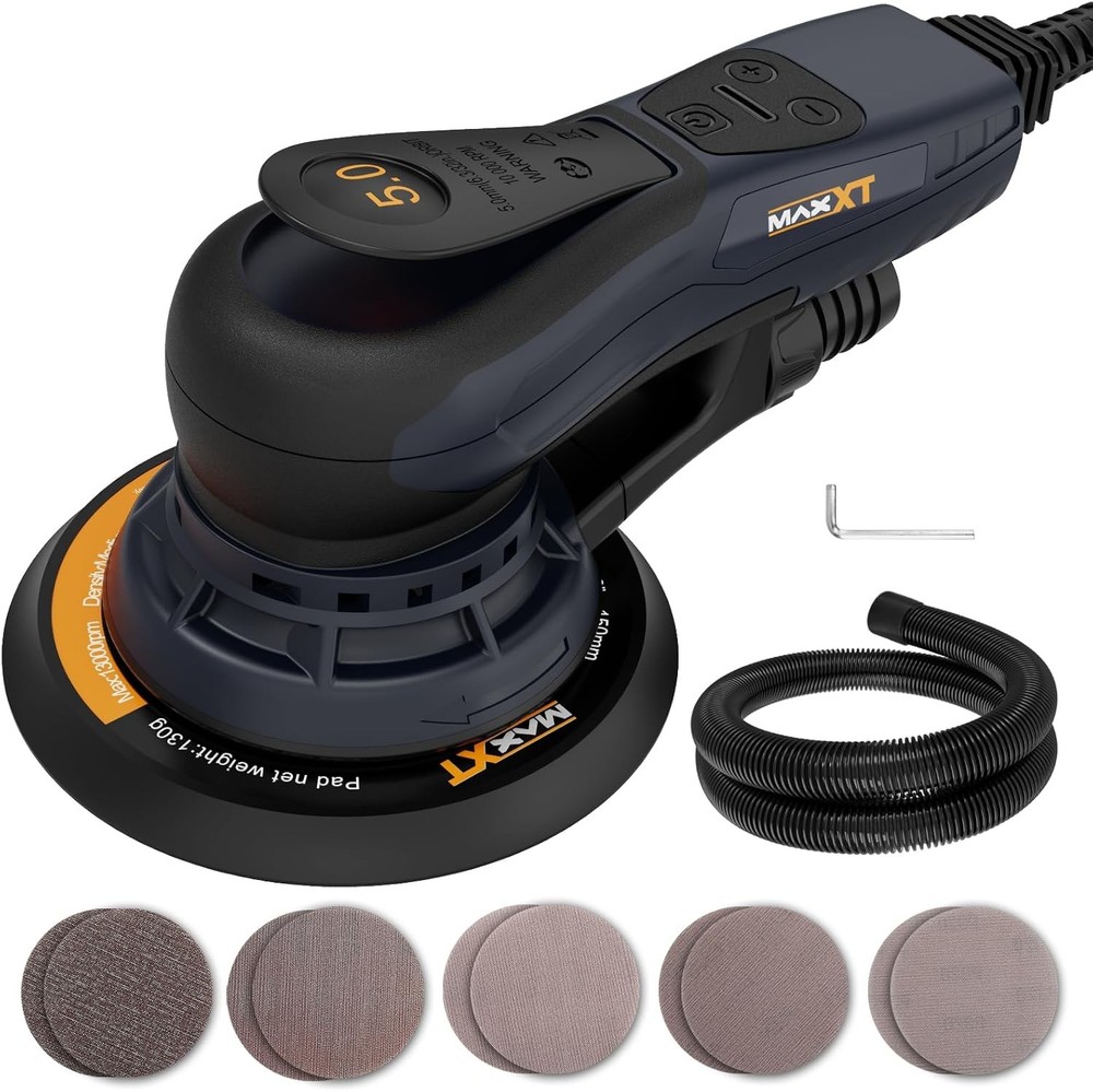 Electric 5mm Random Orbital Sander, Brushless 350W 3A