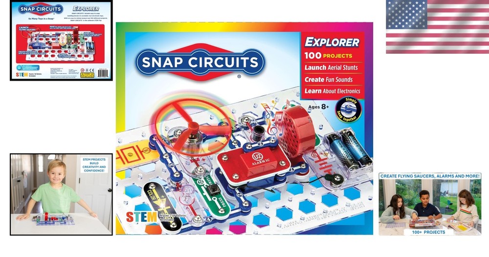 Over 100 Projects in Elenco SC-100 Electronics Kit | STEM Fun for Ages 8-108