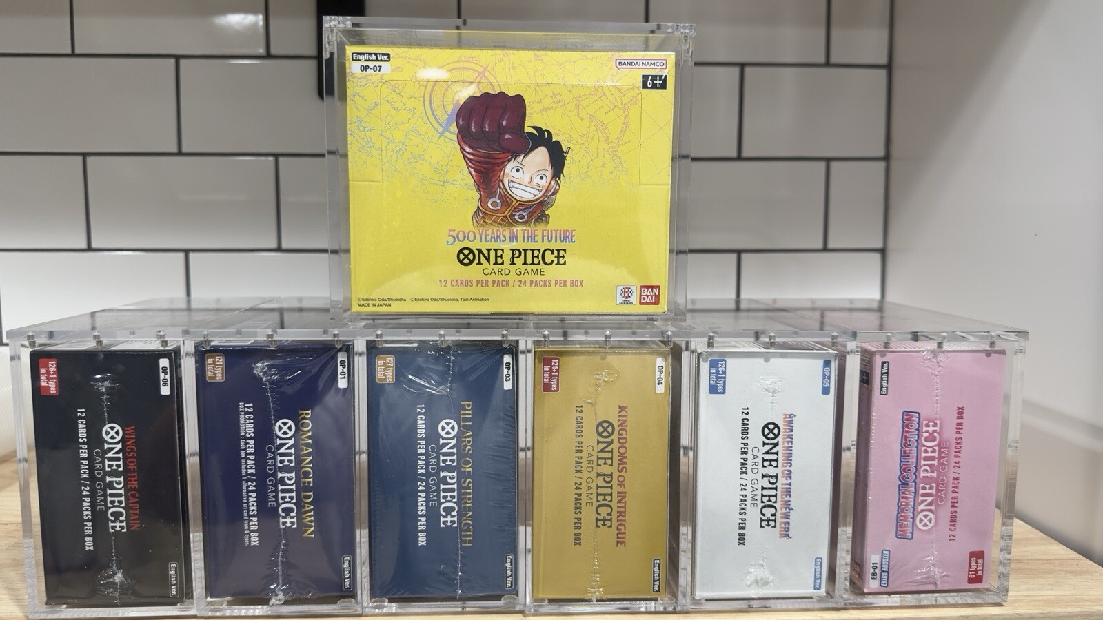 One Piece Booster Box Acrylic Case Magnetic Lid - UV Resistant - US seller