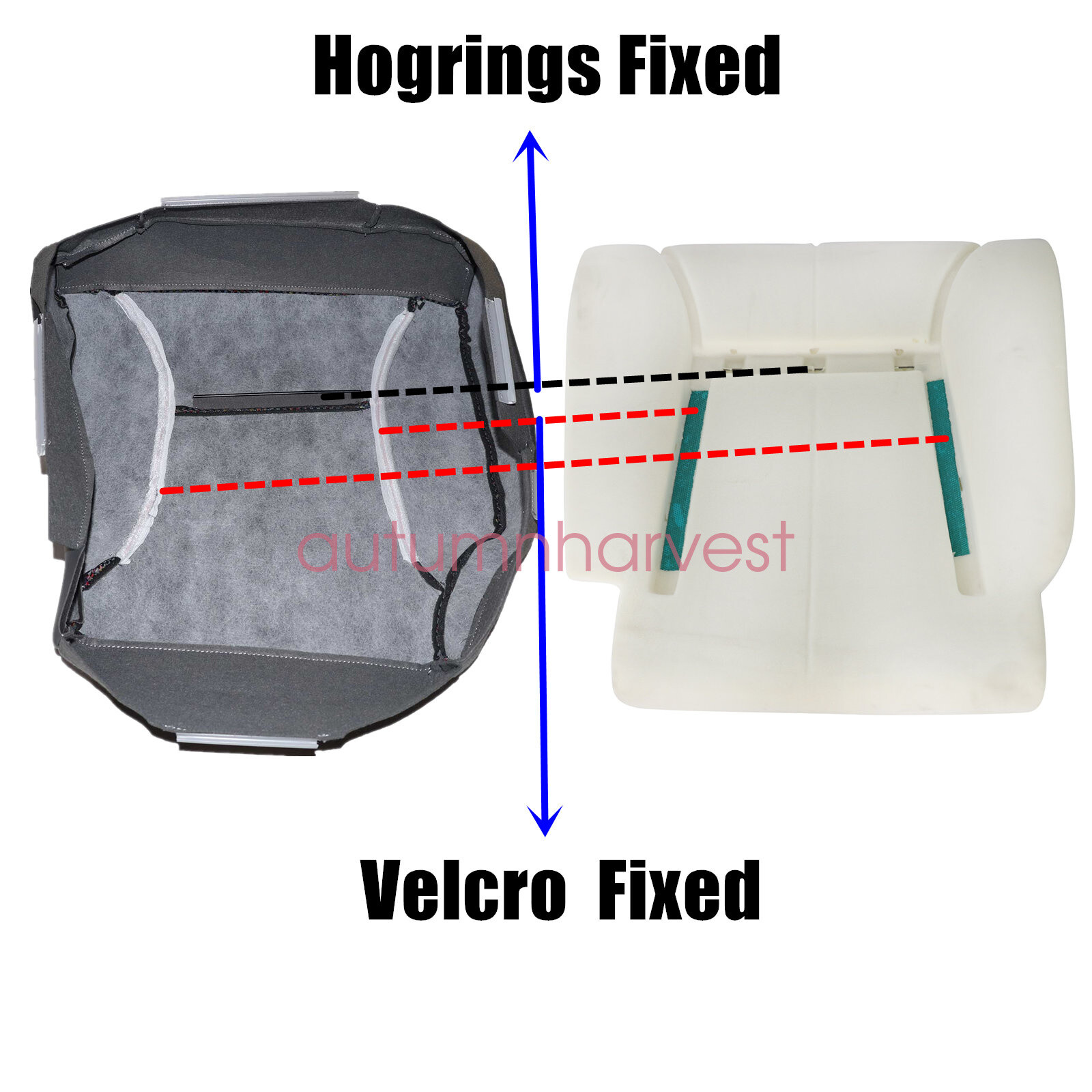 For 1998 1999 2000 2001 2002 Dodge Ram Driver Bottom Seat Cover & Foam Cushion