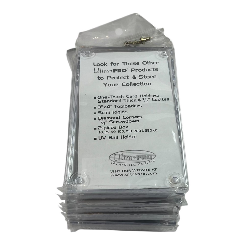 (10) Ultra Pro 4 Screw Screwdown Standard Sized Card Case Lot