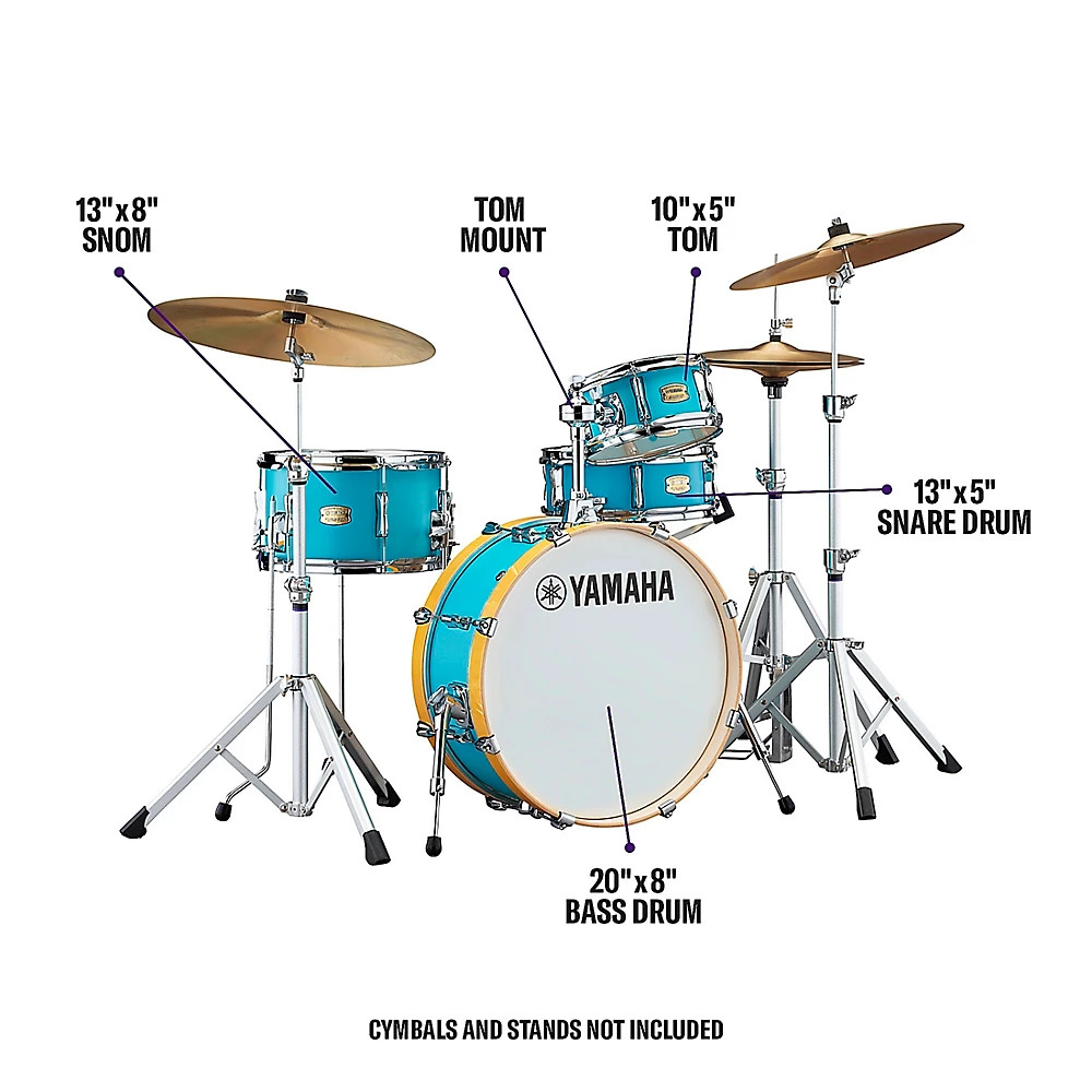 Yamaha Stage Custom Hip 4-Piece Shell Pack Matte Surf Green