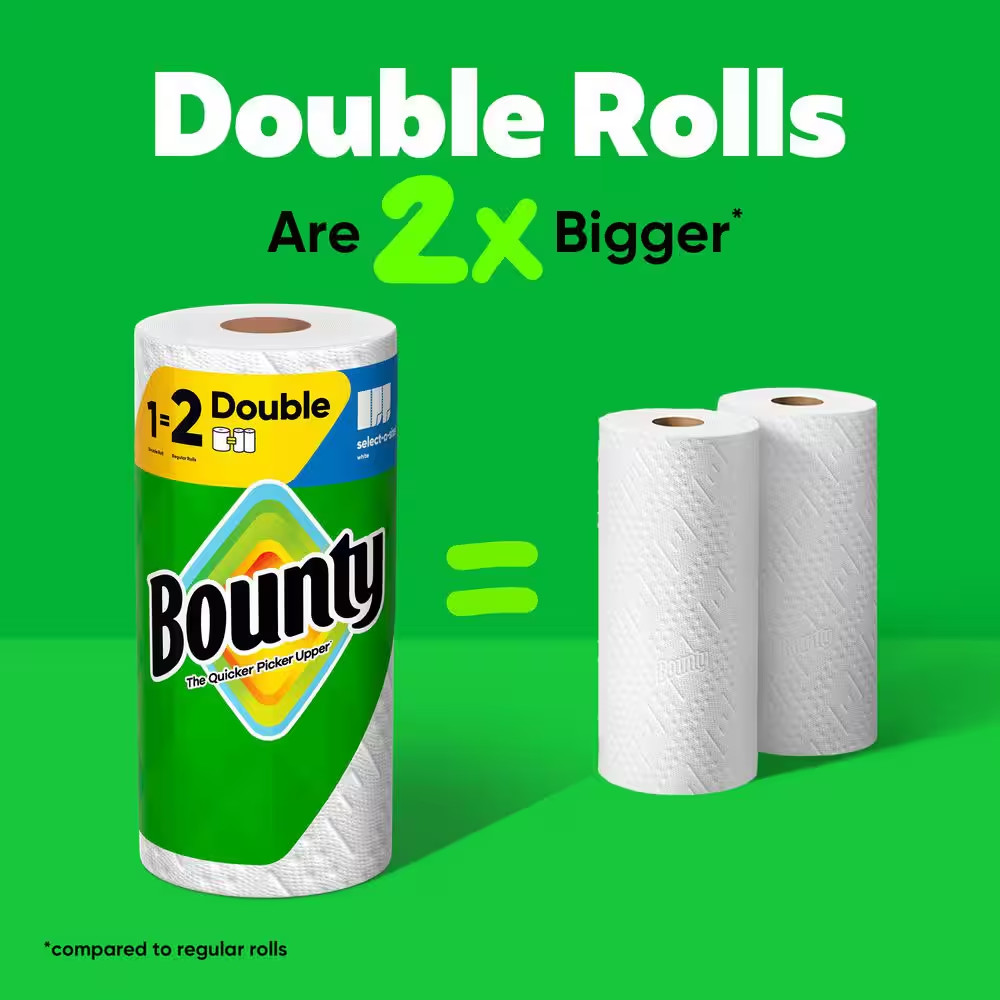 White, Select-A-Size Paper Towel Roll (6 Double plus Rolls)