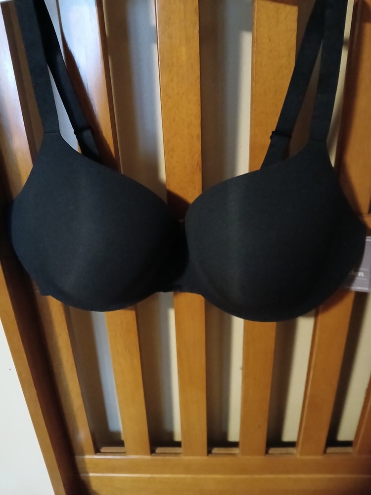 Auden Luxe Stretch Lightly Lined Black Demi Coverage Bra - Size 40C