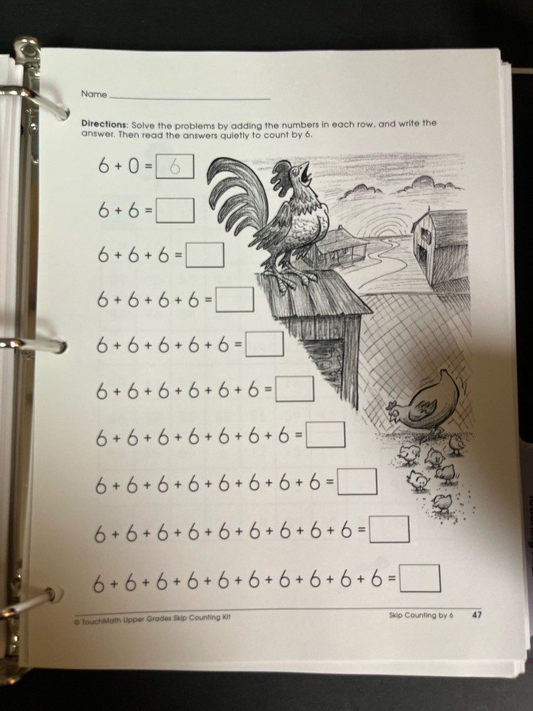 TouchMath Upper Grade Skip Counting Kit Volume 4 2006 Used TM462