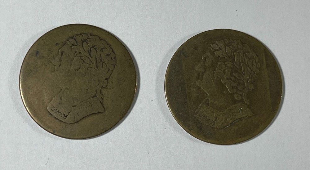 Canada 1820 Harp Tokens (#2404) 2pcs