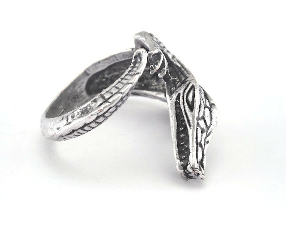 Ring Adjustable Antique Silver Plated Brass Animal Ring