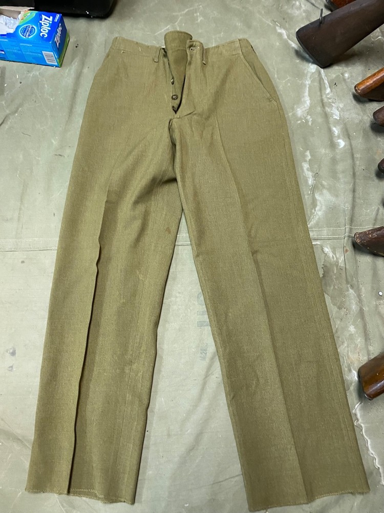 ORIGINAL WWII US ARMY M1938 WOOL COMBAT FIELD TROUSERS- SMALL 31 WAIST