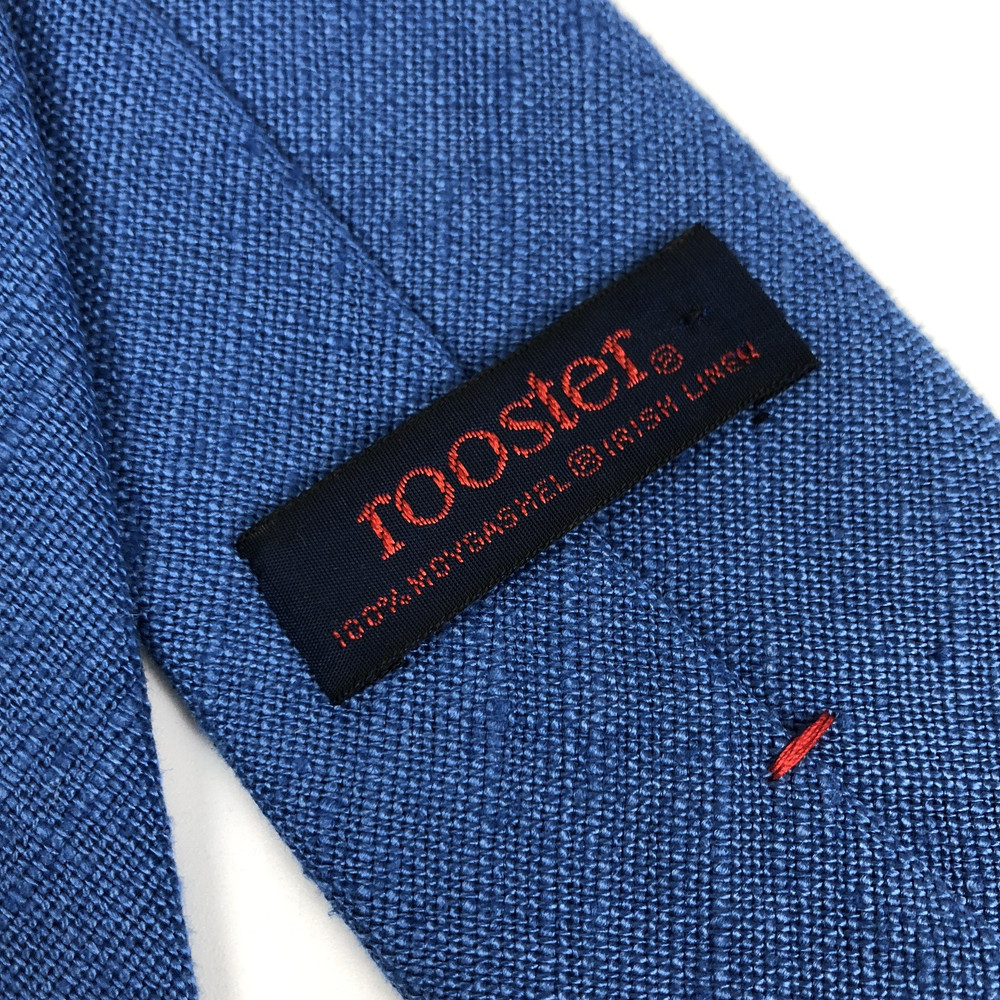Rooster Tie 56" 3" Solid Blue Linen