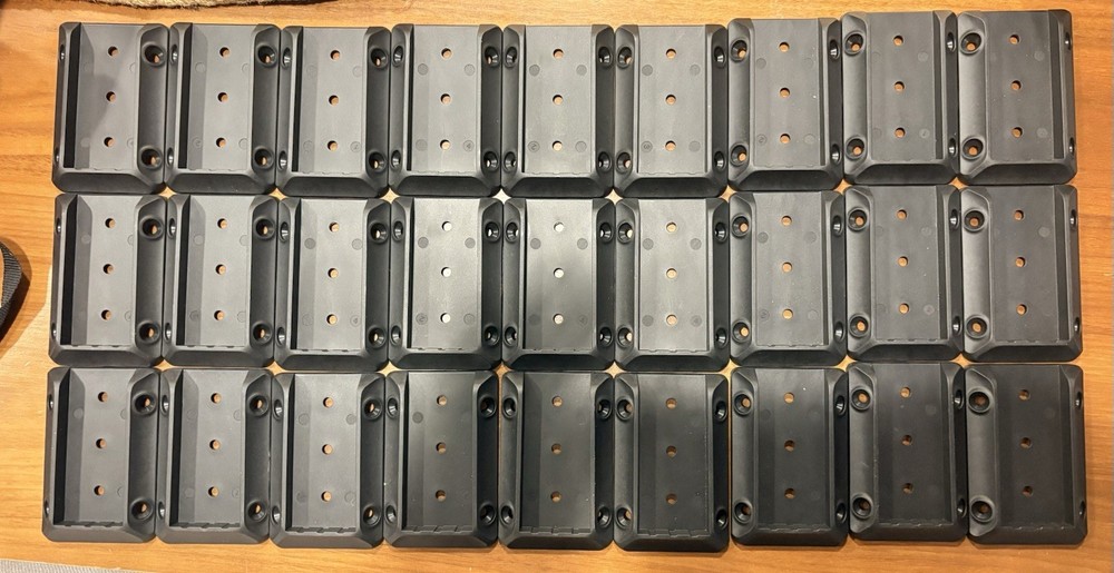 27  TOSCOCO Deck Railing Brackets, 2x4, Black, PP Plastic, With Screws